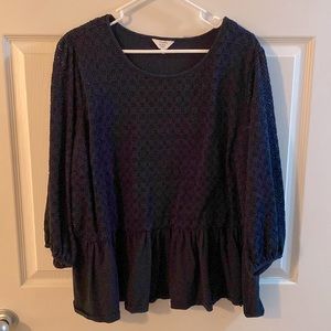 Navy Crown & Ivy Blouse